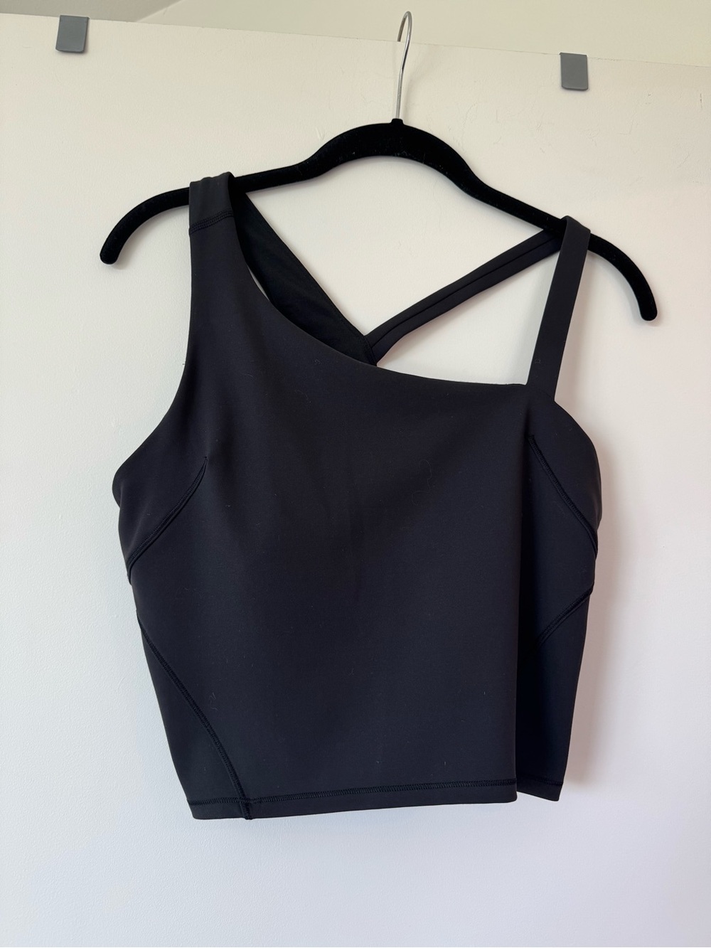 lululemon athletica black Everlux Asymmetrical Tennis Tank Top